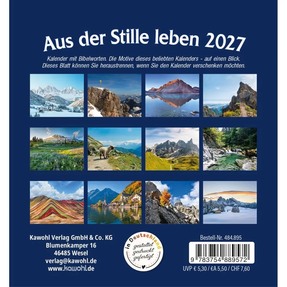 Bild: 9783754889572 | Aus der Stille leben 2027 | Kalender | Spiralbindung | 14 S. | Deutsch