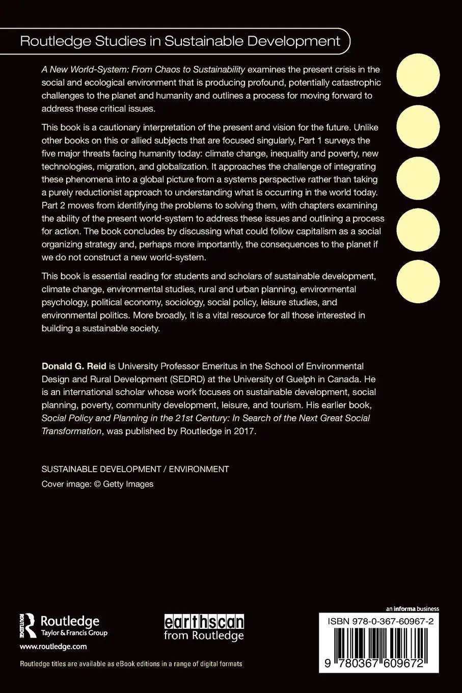 Rückseite: 9780367609672 | A New World-System | From Chaos to Sustainability | Donald G. Reid