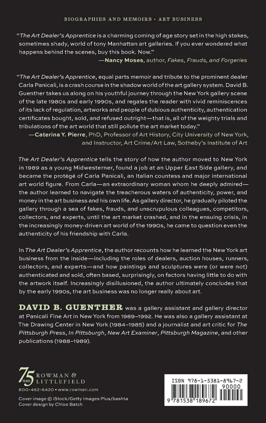 Rückseite: 9781538189672 | The Art Dealer's Apprentice | David Guenther | Buch | Englisch | 2024
