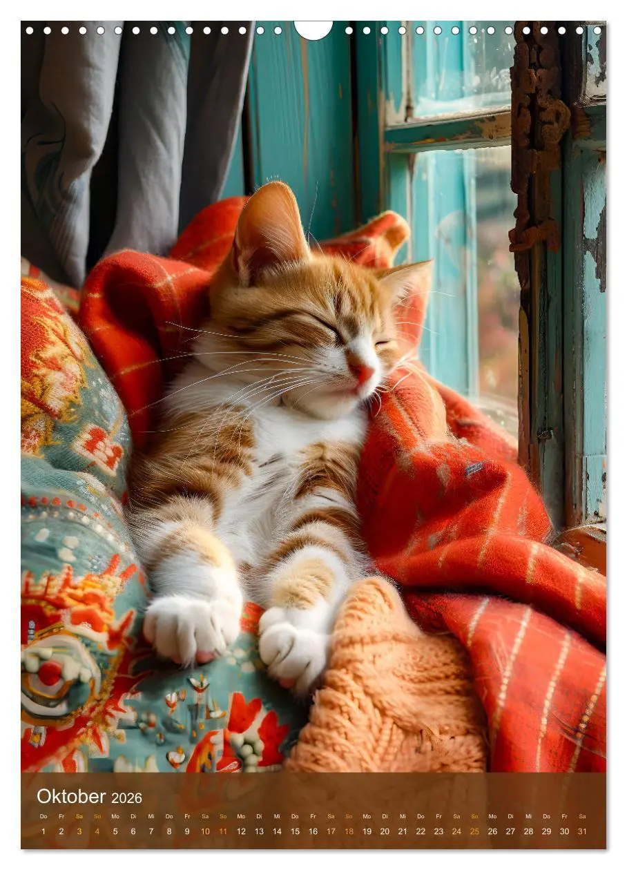 Bild: 9783516279672 | Kuschelkatzen - Fellnasen im Schlummerland (Wandkalender 2026 DIN...