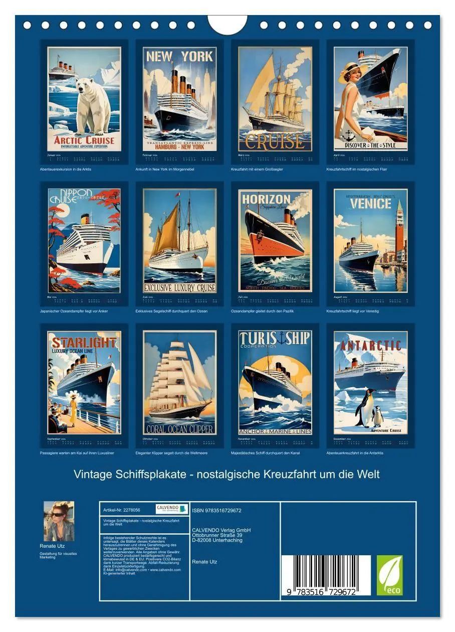 Bild: 9783516729672 | Vintage Schiffsplakate - nostalgische Kreuzfahrt um die Welt...