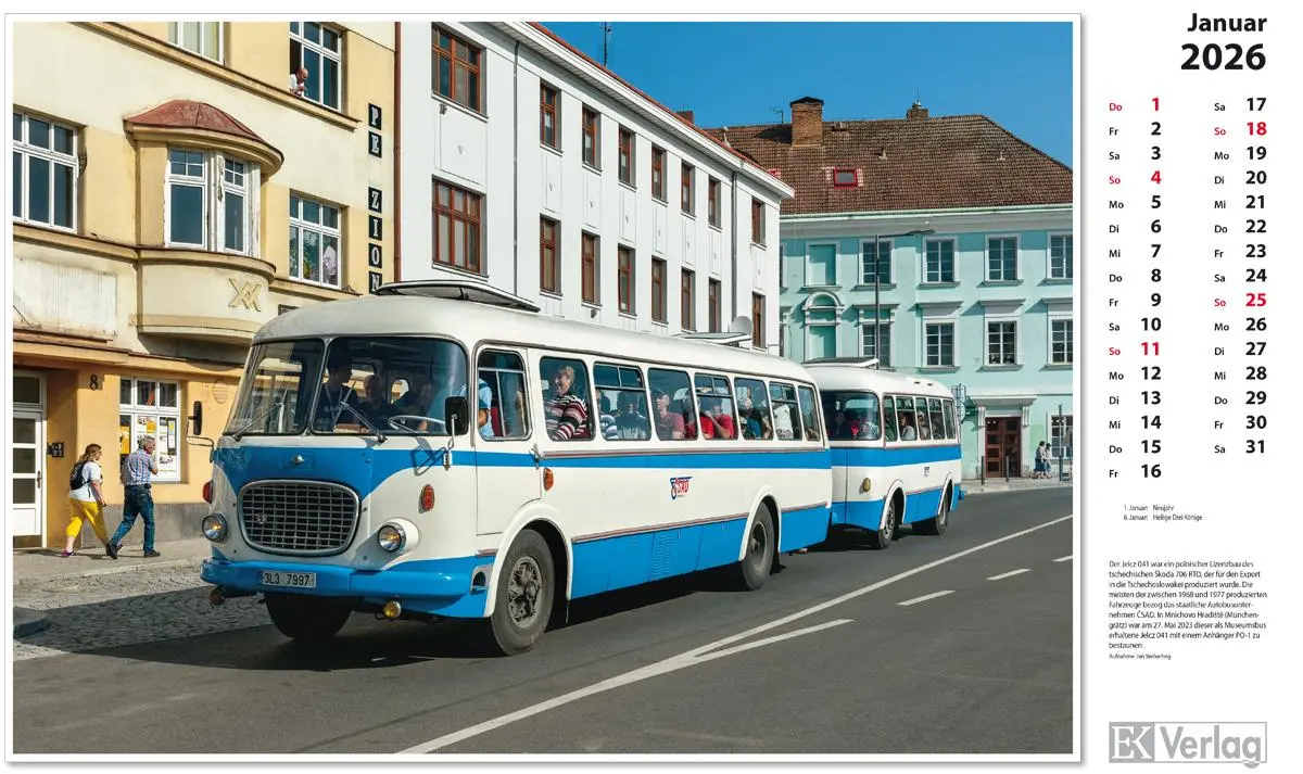Bild: 9783844659672 | Omnibusse 2026 | Kalender | 13 S. | Deutsch | 2026 | EK-Verlag