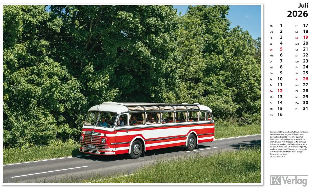 Bild: 9783844659672 | Omnibusse 2026 | Kalender | 13 S. | Deutsch | 2026 | EK-Verlag