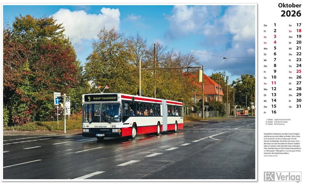Bild: 9783844659672 | Omnibusse 2026 | Kalender | 13 S. | Deutsch | 2026 | EK-Verlag
