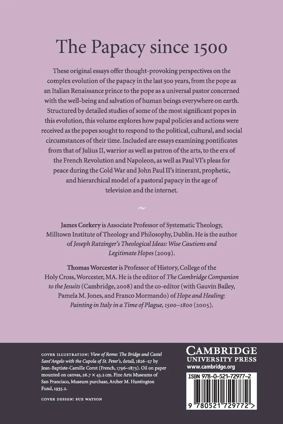Rückseite: 9780521729772 | The Papacy since 1500 | James Corkery (u. a.) | Taschenbuch | Englisch