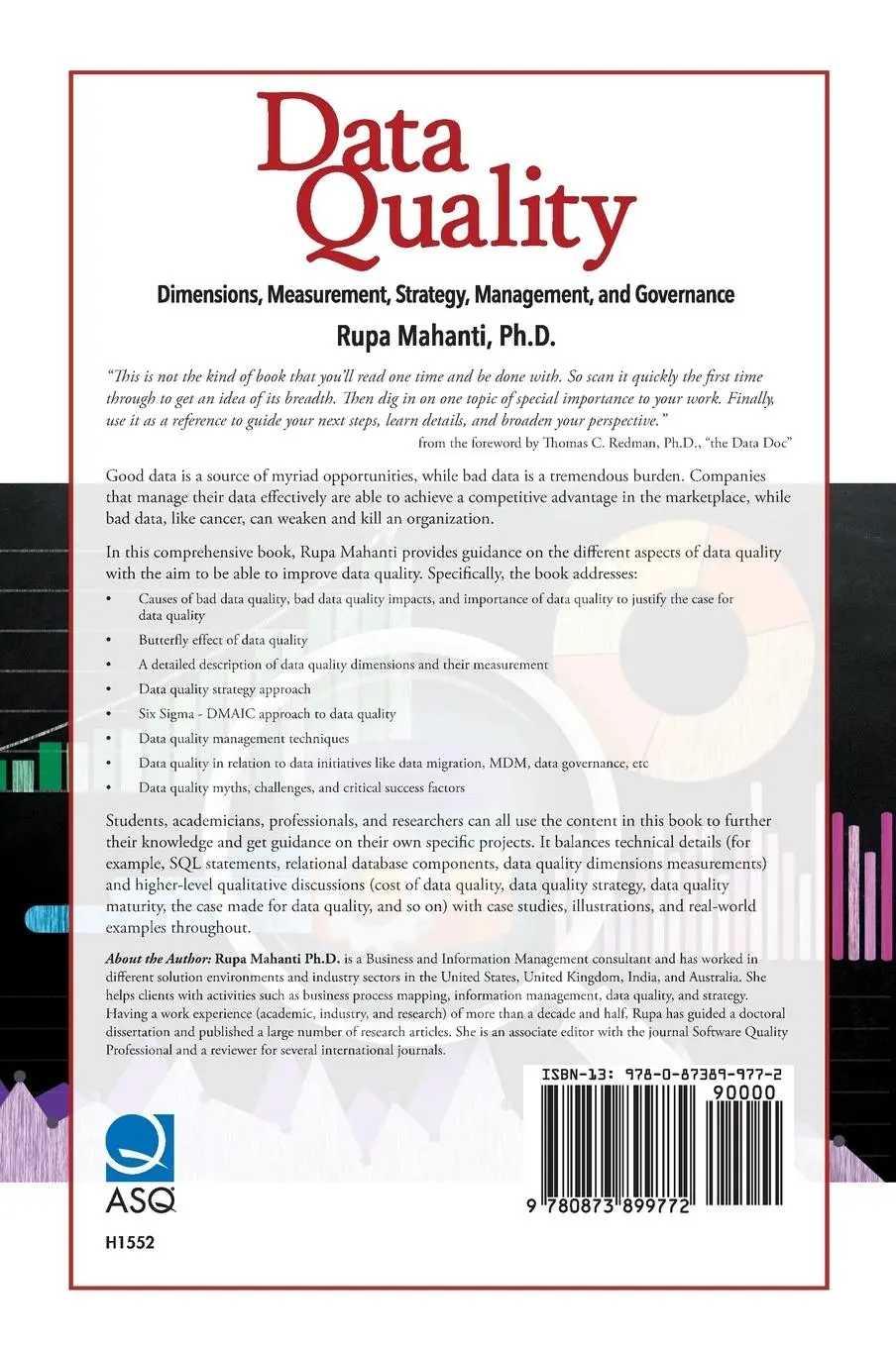 Rückseite: 9780873899772 | Data Quality | Rupa Mahanti | Buch | Englisch | 2019