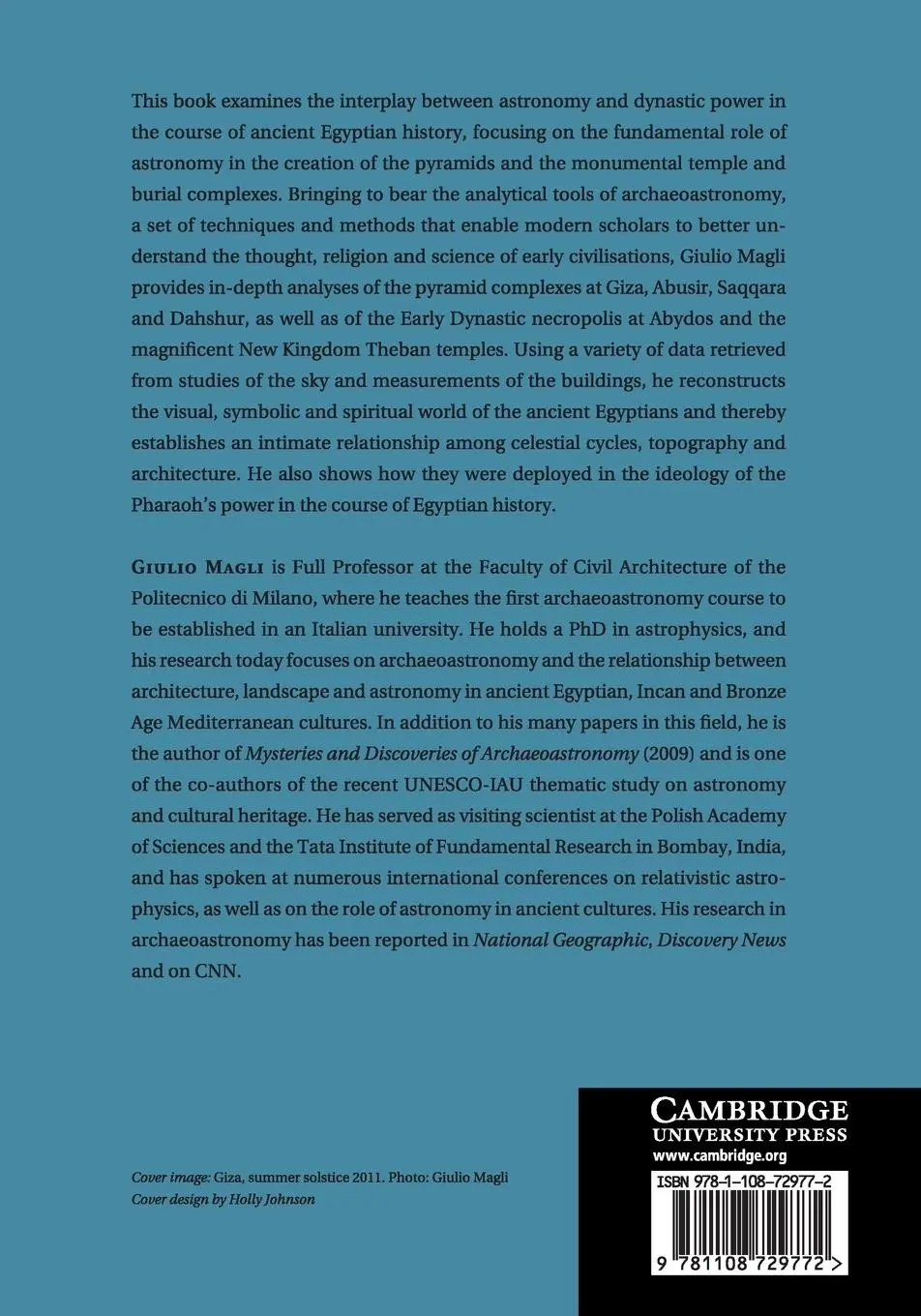 Rückseite: 9781108729772 | Architecture, Astronomy and Sacred Landscape in Ancient Egypt | Magli