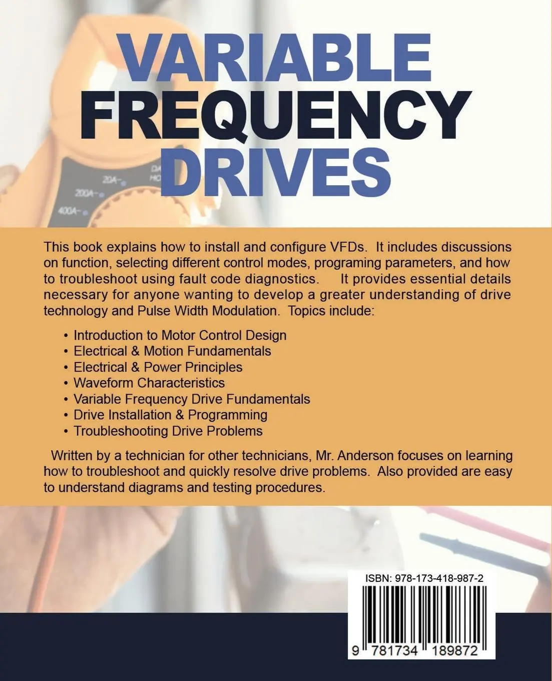 Rückseite: 9781734189872 | Variable Frequency Drives - Installation &amp; Troubleshooting | Anderson