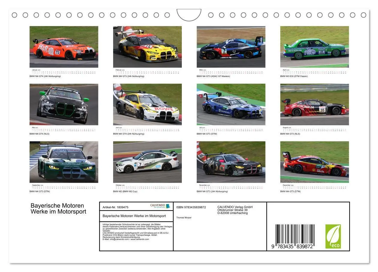 Bild: 9783435839872 | Bayerische Motoren Werke im Motorsport (Wandkalender 2025 DIN A4...