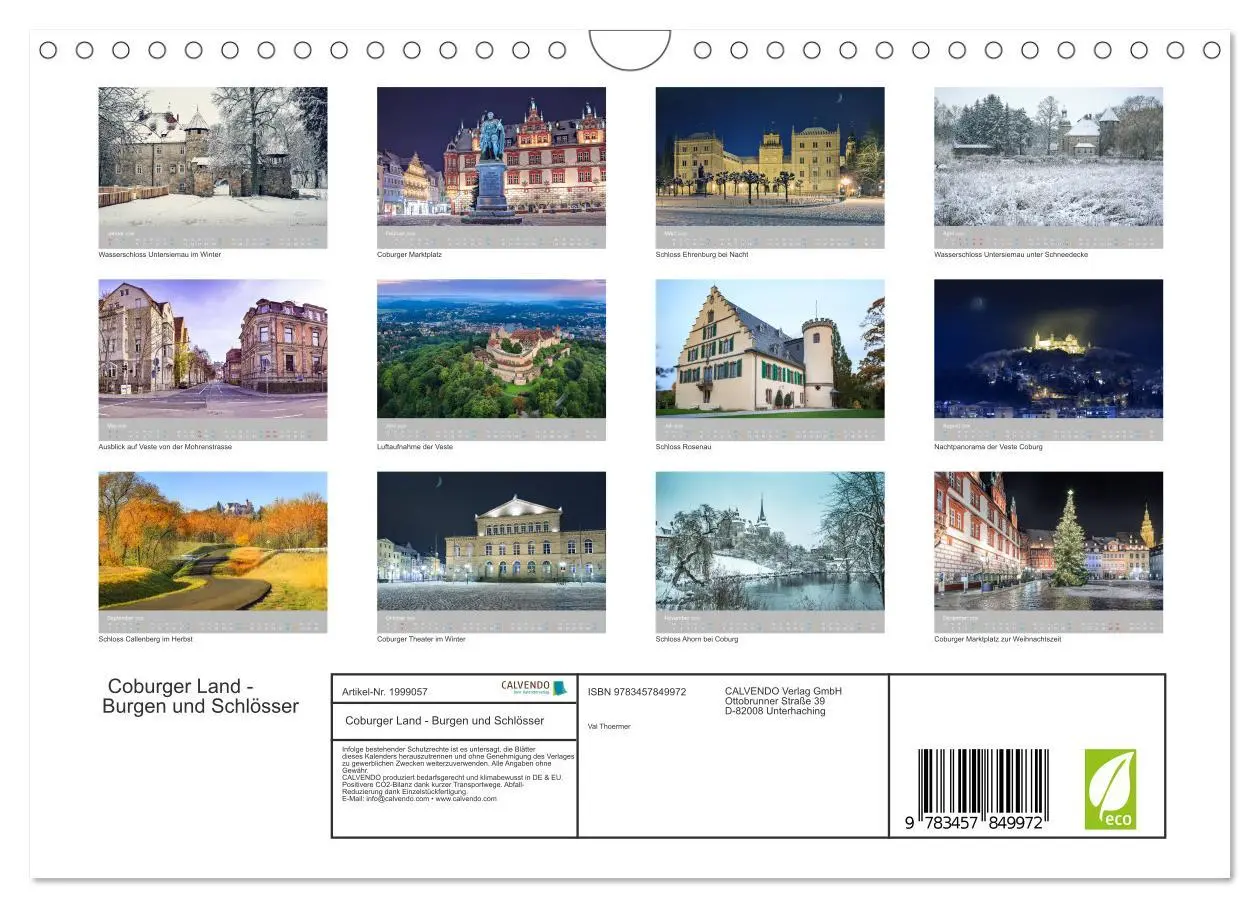 Bild: 9783457849972 | Coburger Land - Burgen und Schlösser (Wandkalender 2026 DIN A4...