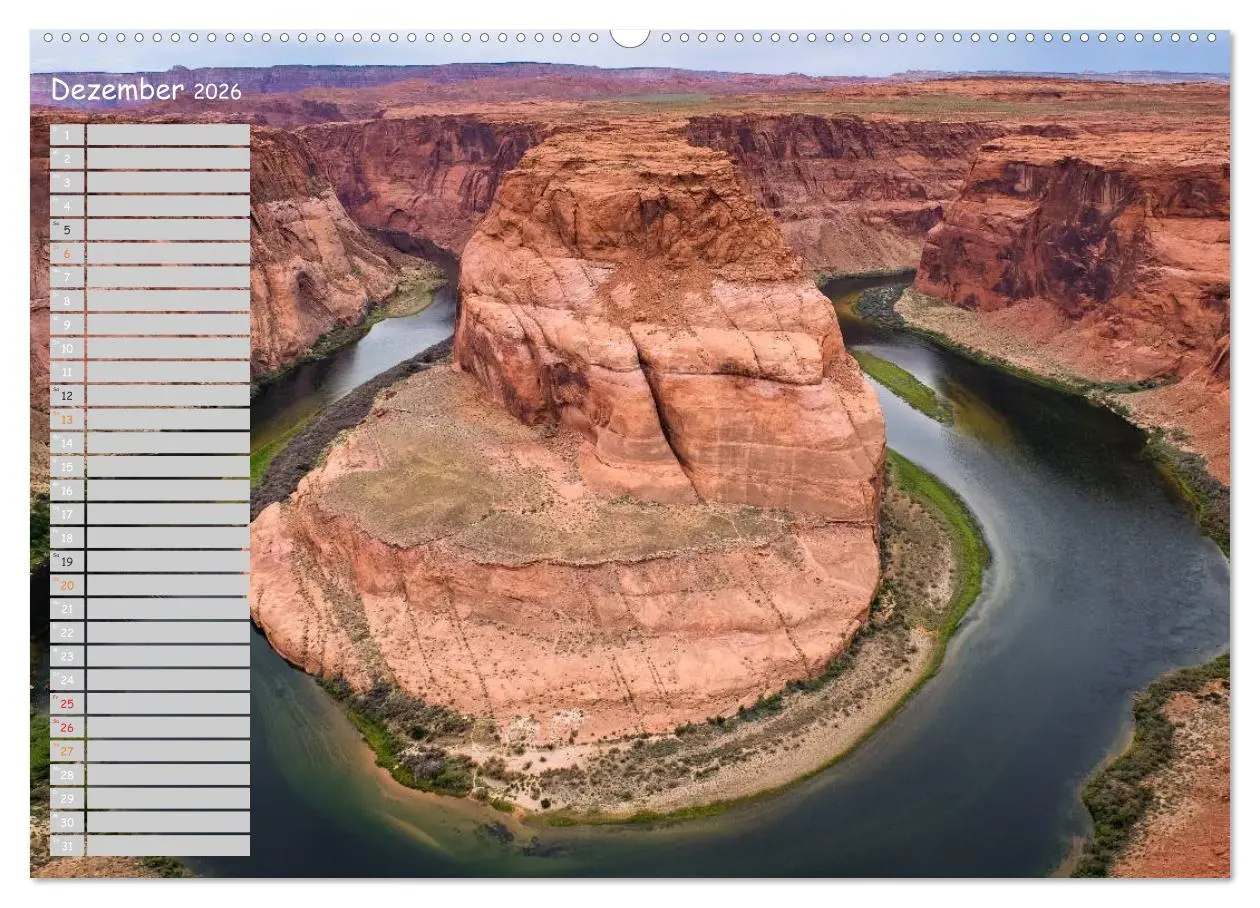 Bild: 9783516009972 | Die Canyons der USA (Wandkalender 2026 DIN A2 quer), CALVENDO...