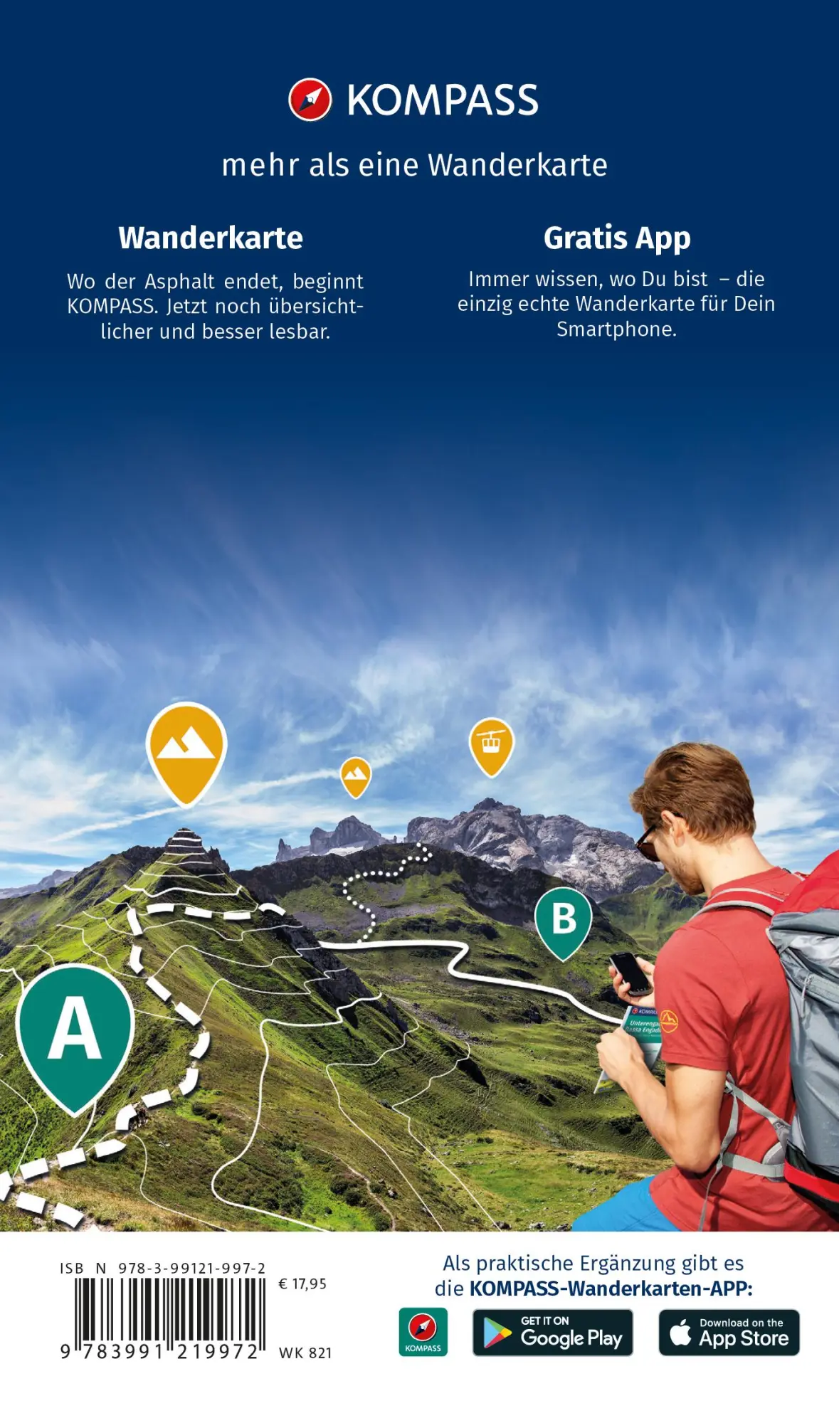 Rückseite: 9783991219972 | KOMPASS Wanderkarten-Set 821 Ruhrgebiet (3 Karten) 1:50.000 | Deutsch
