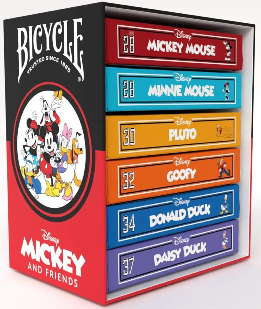 Cover: 73854100073 | Bicycle Disney Mickey &amp; Friends Box Set - 6 Decks (Designer...