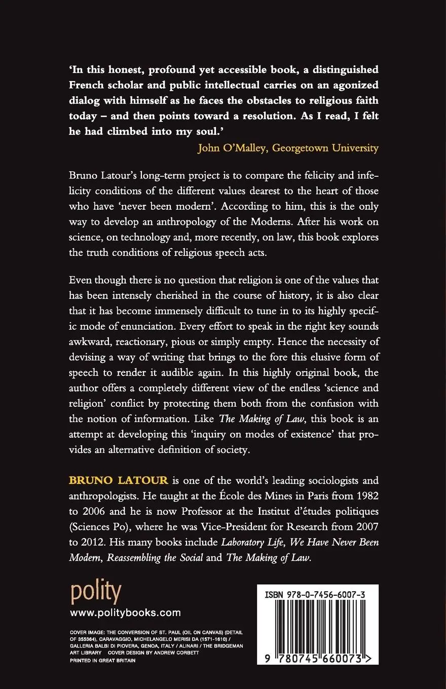 Rückseite: 9780745660073 | Rejoicing | Or the Torments of Religious Speech | Bruno Latour | Buch