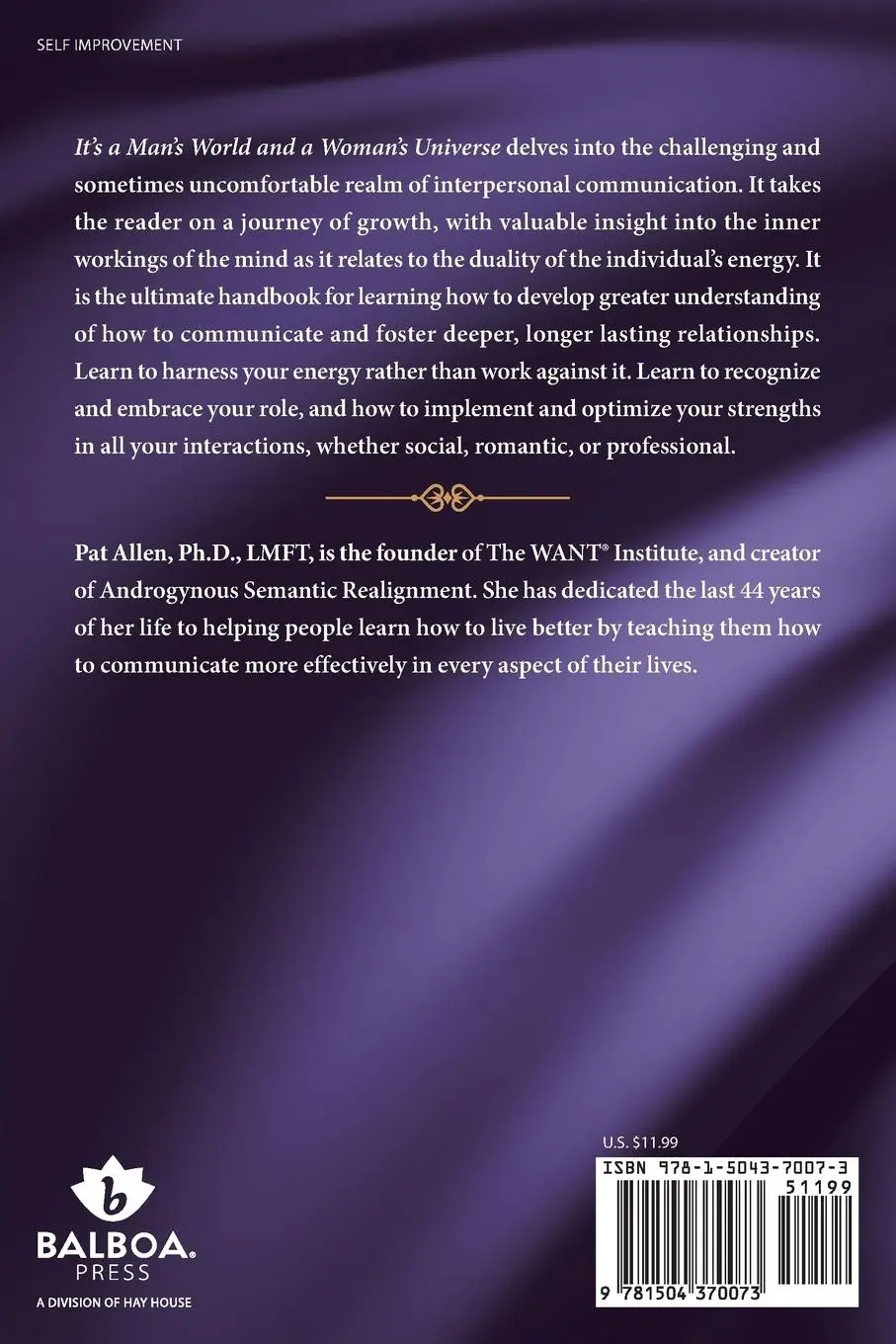 Rückseite: 9781504370073 | It's a Man's World and a Woman's Universe | Patricia Allen | Buch