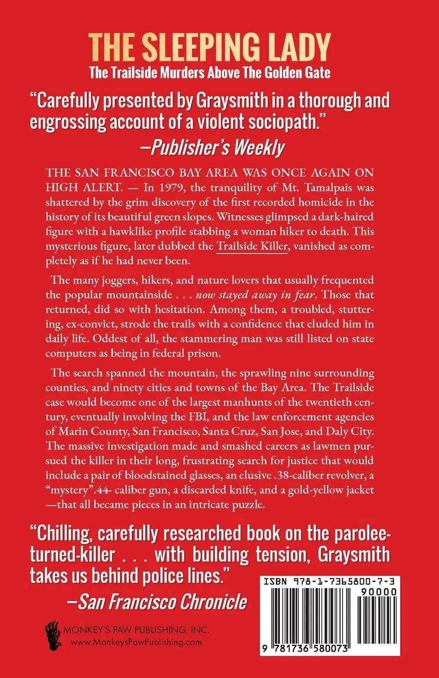 Rückseite: 9781736580073 | The Sleeping Lady | The Trailside Murders Above the Golden Gate | Buch