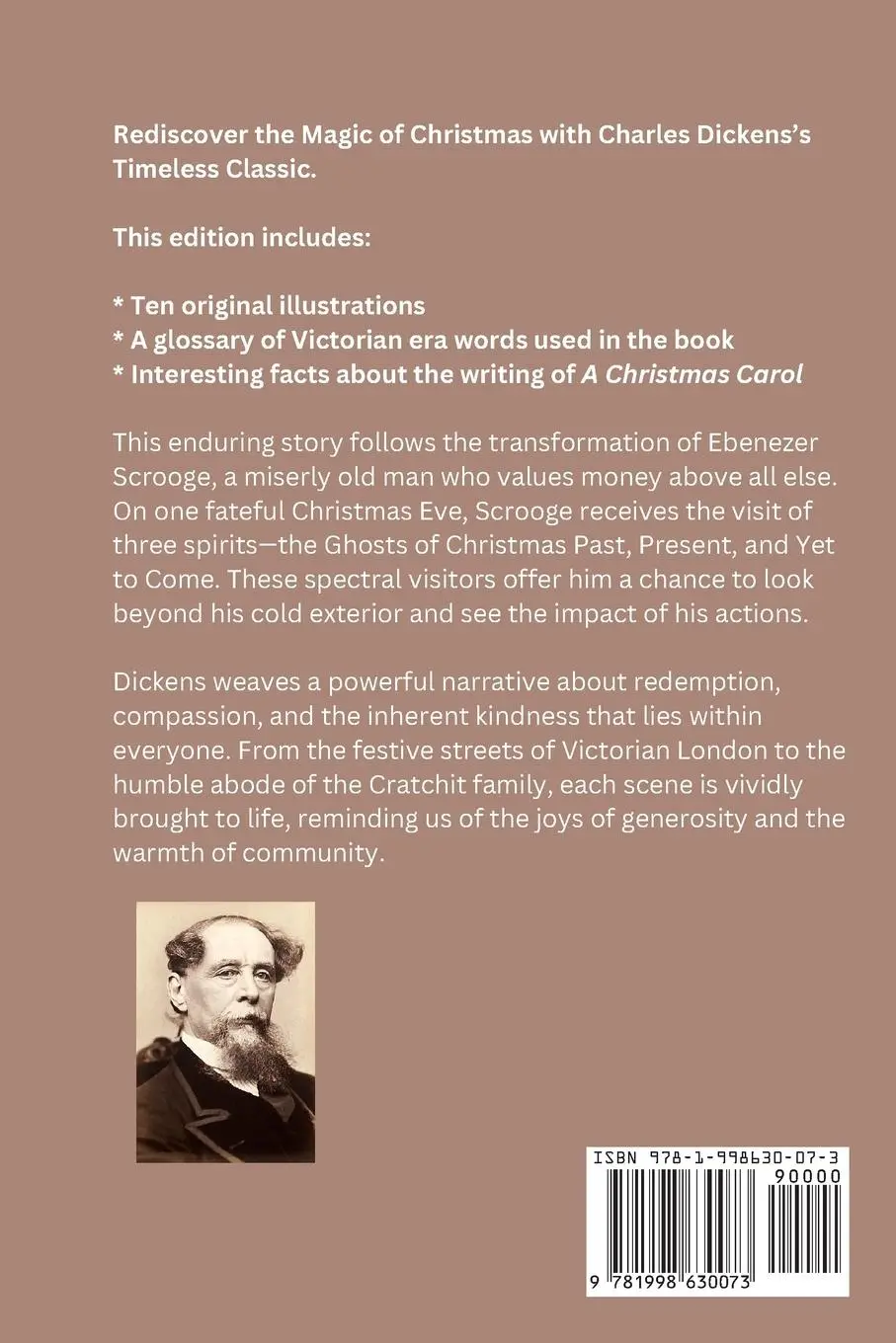 Rückseite: 9781998630073 | A Christmas Carol | Illustrated | Charles Dickens | Taschenbuch | 2024