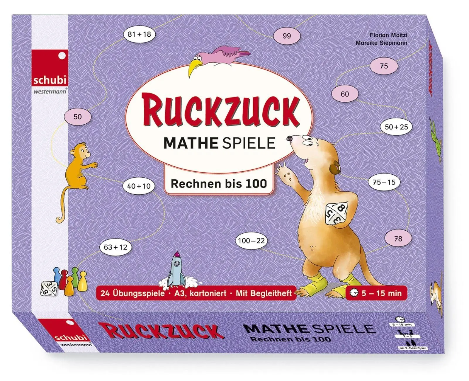 Cover: 9783072200073 | Ruckzuck Mathespiele. Rechnen bis 100 | F. Moerlands (u. a.) | Box