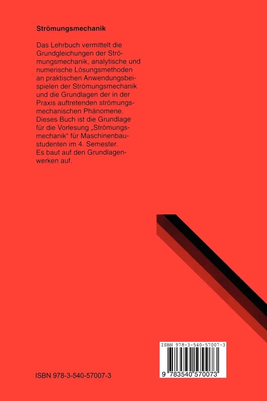Rückseite: 9783540570073 | Strömungsmechanik | Methoden und Phänomene | Herbert Jr. Oertel | Buch