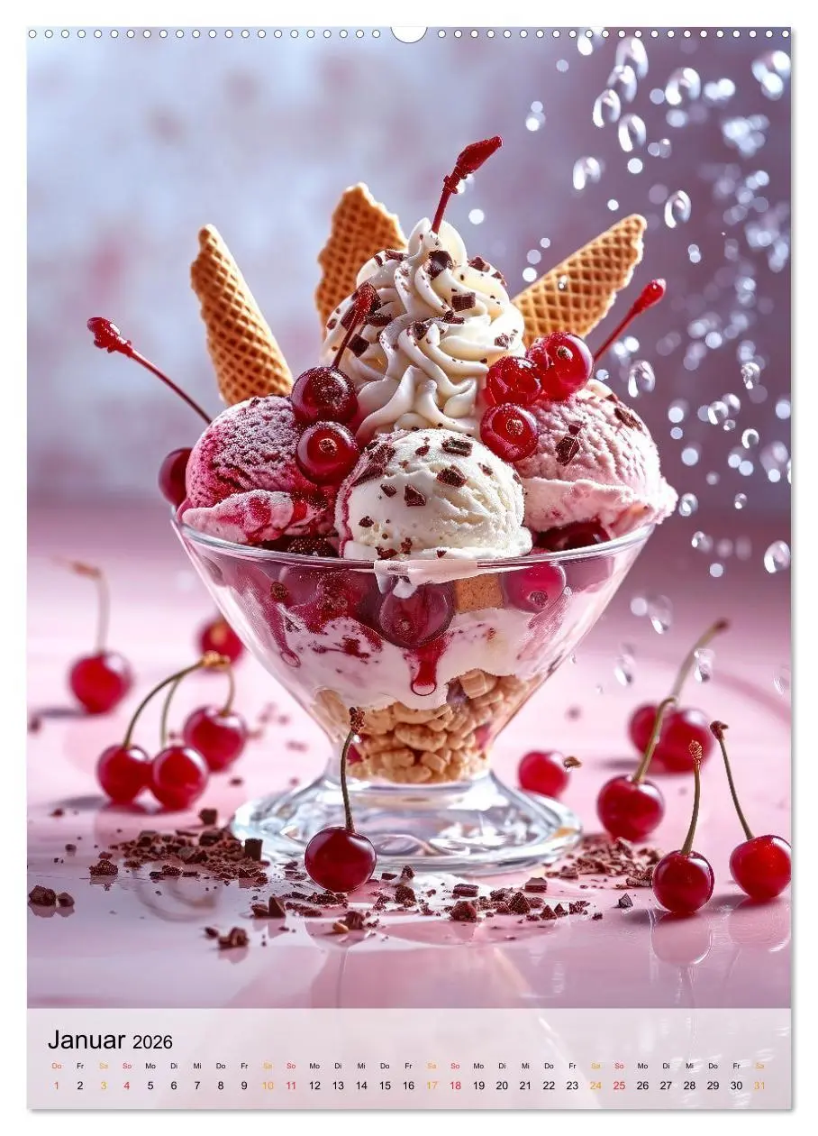 Bild: 9783516280173 | Eis - Raffinessen für Gourmets (Wandkalender 2026 DIN A2 hoch),...