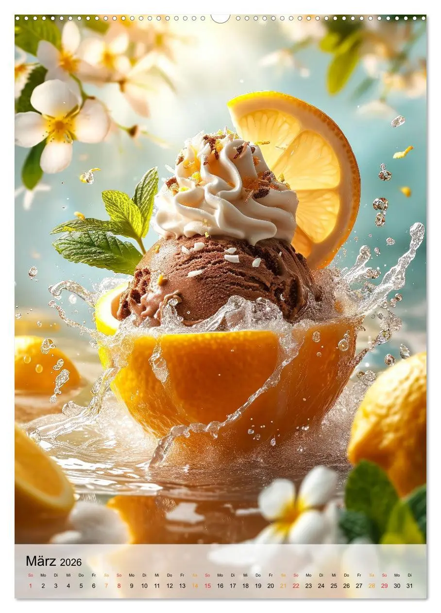 Bild: 9783516280173 | Eis - Raffinessen für Gourmets (Wandkalender 2026 DIN A2 hoch),...