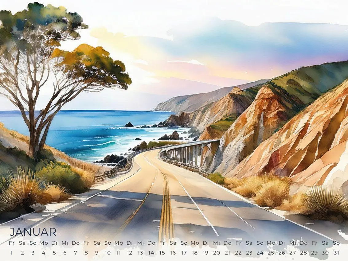 Bild: 9783693570173 | Kalifornien Artwork Edition Kalender 2027 | Susanne Pommer (u. a.)