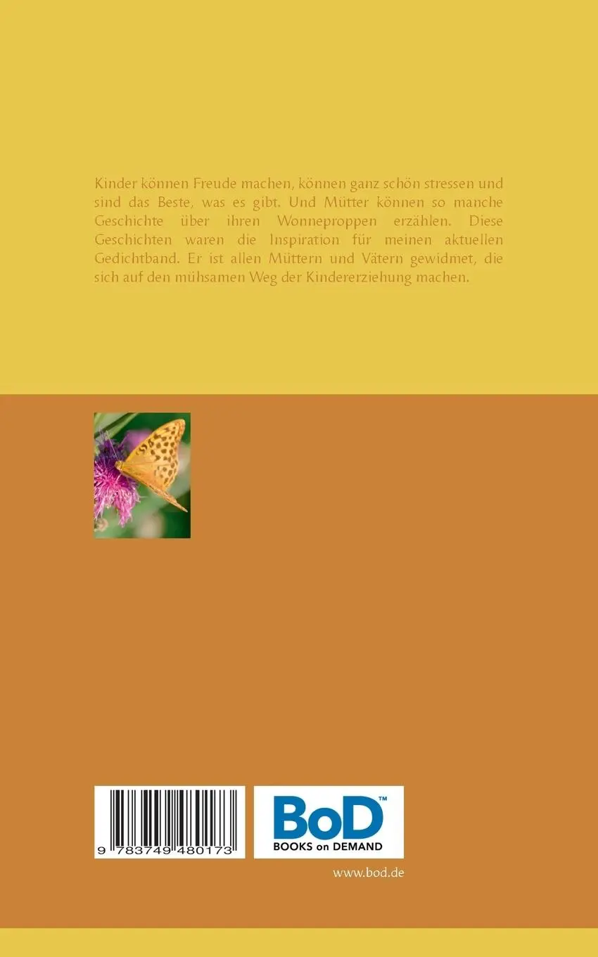 Rückseite: 9783749480173 | Kindergedichte | Ein Buch für Mütter und Väter | Heike Boeke | Buch