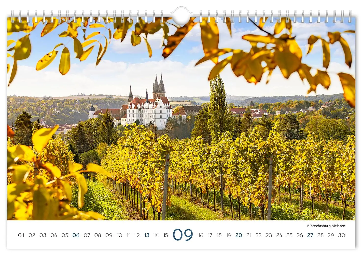 Bild: 9783910680173 | Kalender Sachsen 2026 | 30 x 20 cm weißes Kalendarium | Peter Schubert