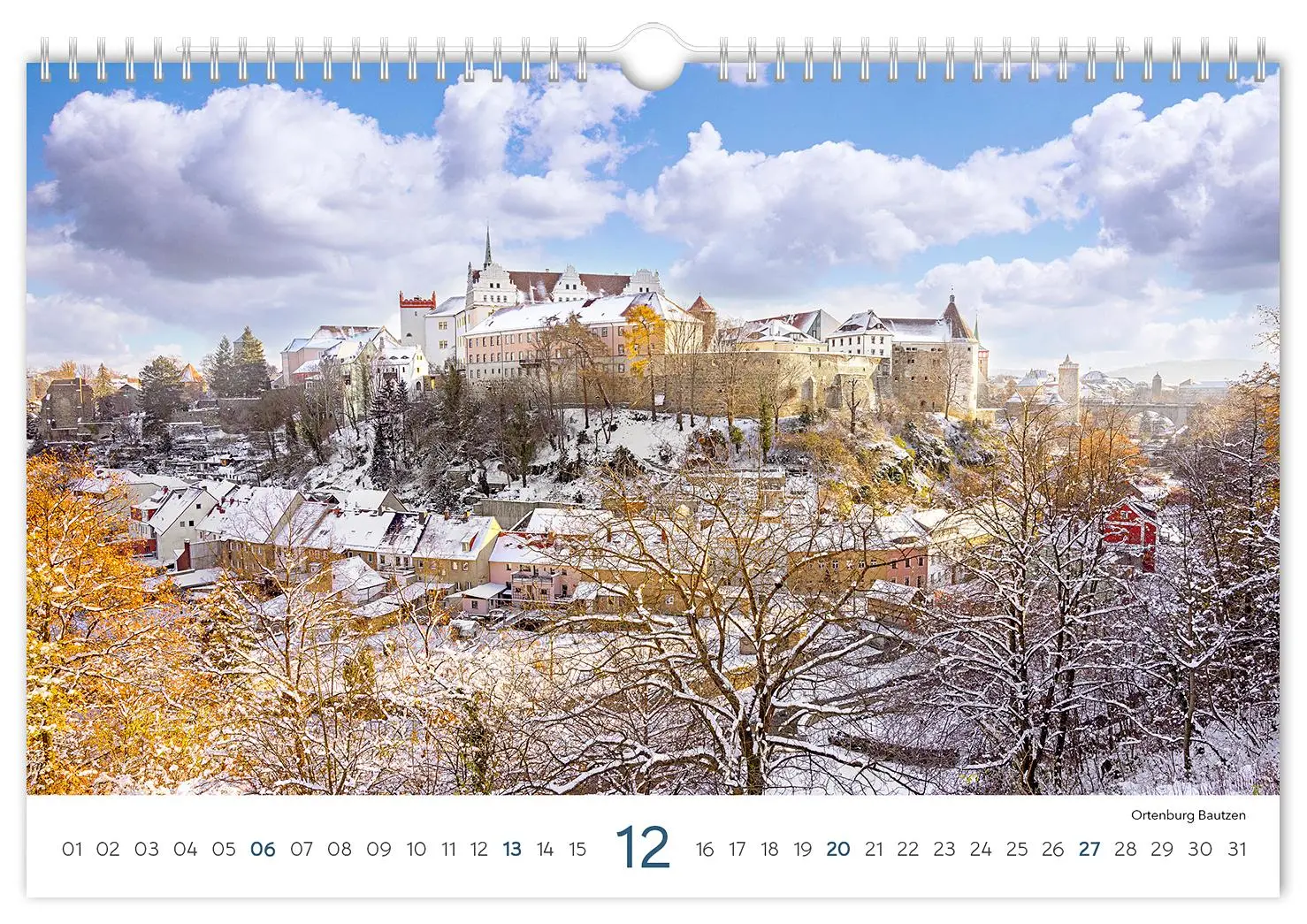 Bild: 9783910680173 | Kalender Sachsen 2026 | 30 x 20 cm weißes Kalendarium | Peter Schubert