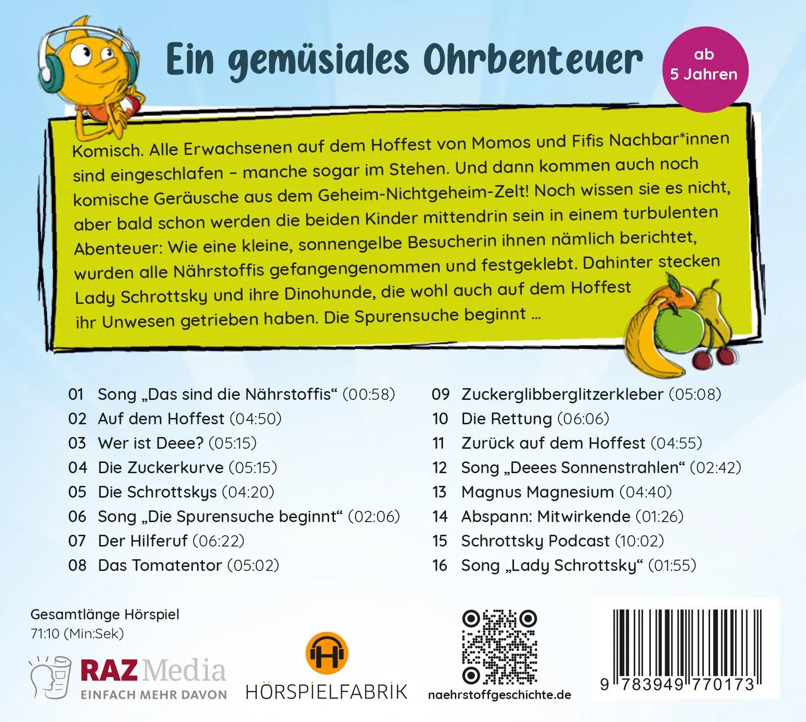 Rückseite: 9783949770173 | Die Nährstoffgeschichte. Begeistert Kinder für gemüsiale Superkräfte!