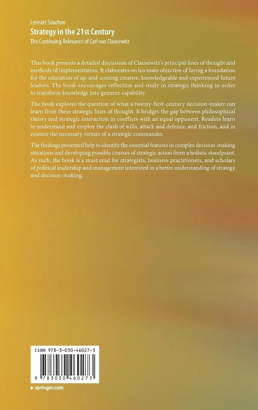 Rückseite: 9783030460273 | Strategy in the 21st Century | Lennart Souchon | Buch | xix | Englisch