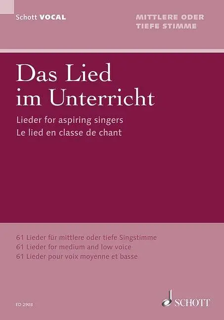 Cover: 9790001040273 | Lied im Unterricht, mittlere / tiefe Stimme | Paul Lohmann | Buch