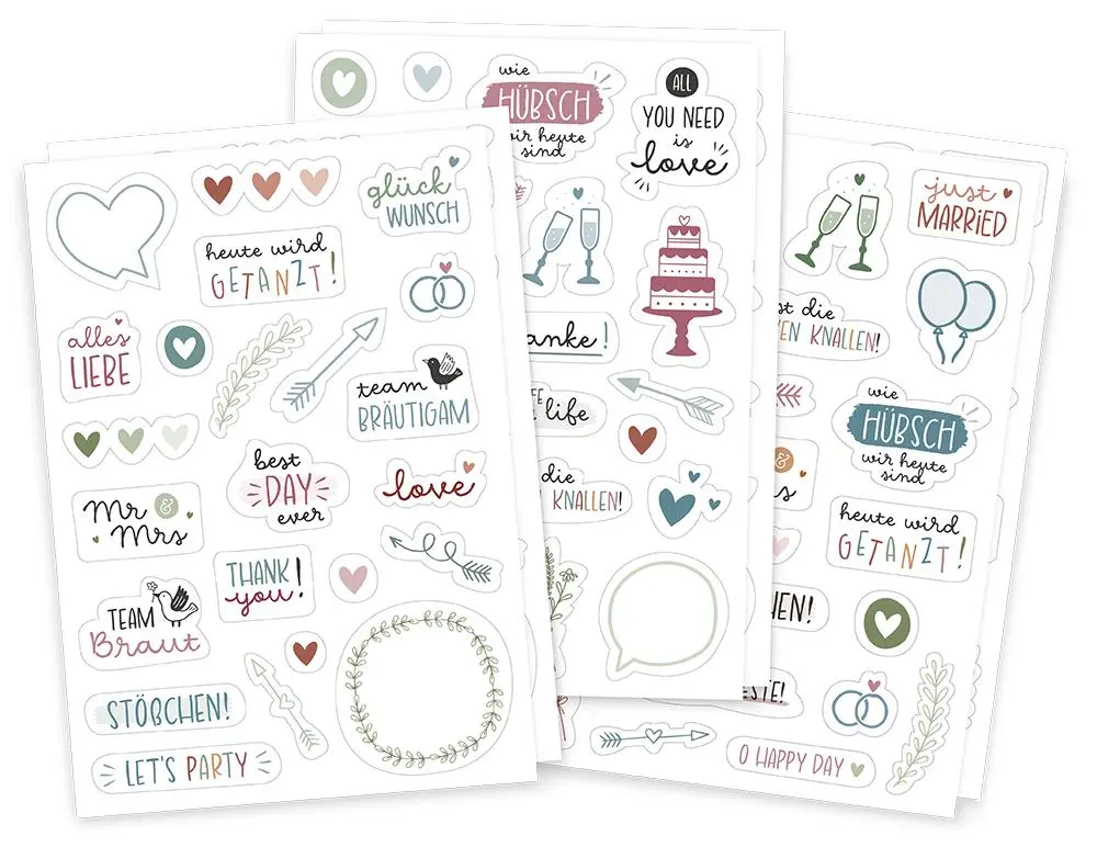 Cover: 4250222910373 | Sticker-Set Hochzeit | Sonstige Handelsware | 491037 | Deutsch | 2022
