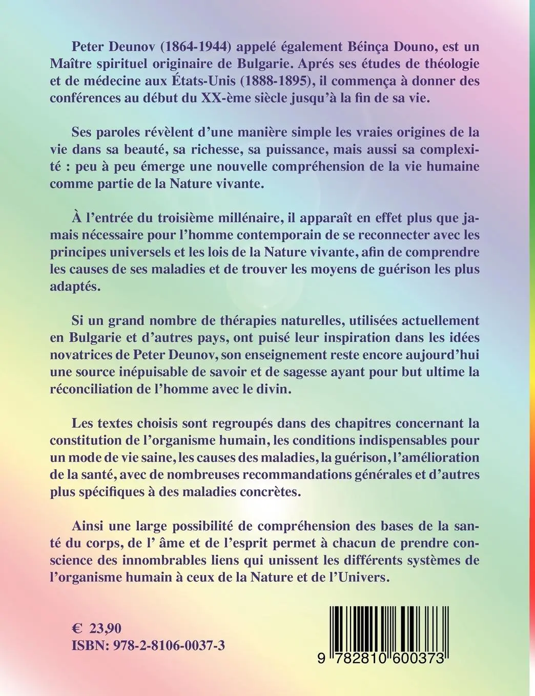 Rückseite: 9782810600373 | AU C¿UR DE LA SANTÉ | Peter Deunov | Taschenbuch | 300 S. | 2005