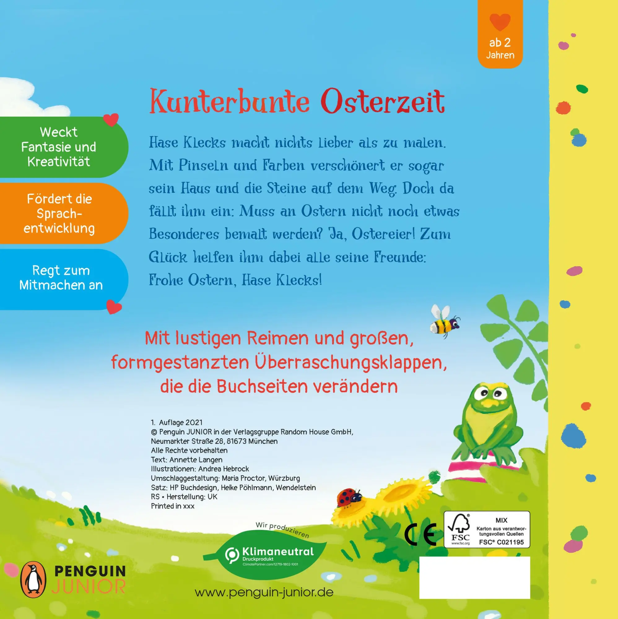 Bild: 9783328300373 | Frohe Ostern, Hase Klecks! | Annette Langen | Buch | 22 S. | Deutsch
