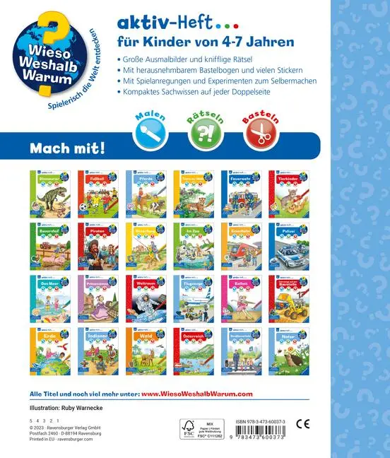Bild: 9783473600373 | Wieso? Weshalb? Warum? aktiv-Heft: Natur | Ruby Warnecke | Taschenbuch