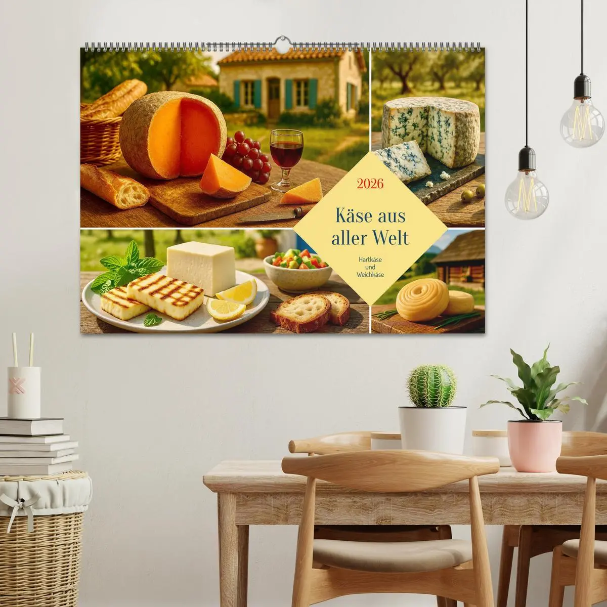 Bild: 9783516640373 | Käse aus aller Welt (Wandkalender 2026 DIN A2 quer), CALVENDO...