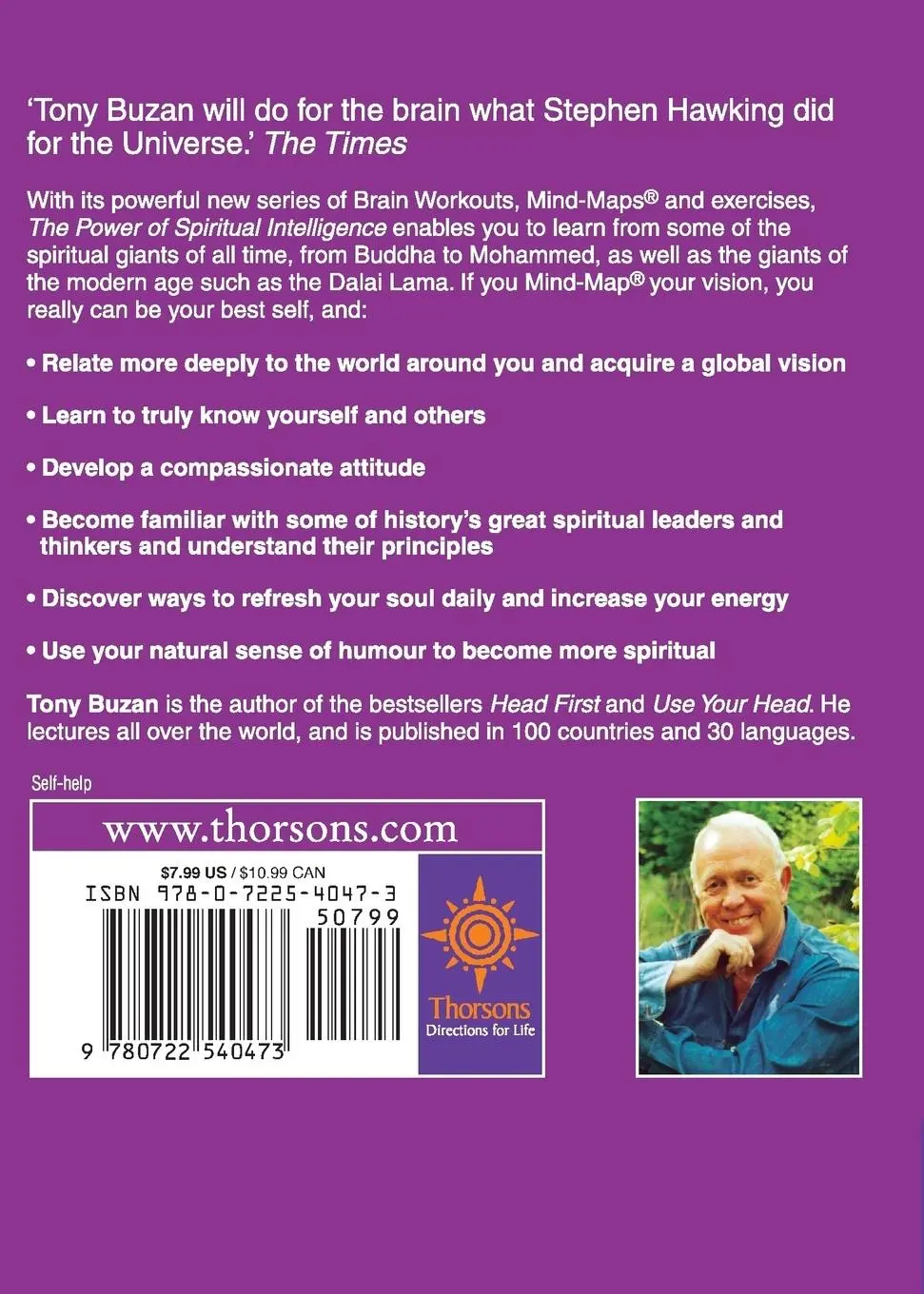 Rückseite: 9780722540473 | The Power of Spiritual Intelligence | Tony Buzan | Taschenbuch | 2001