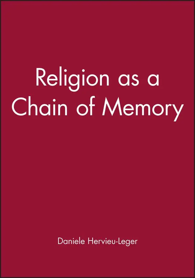Cover: 9780745620473 | Religion as a Chain of Memory | D Hervieu–Leger | Taschenbuch | 2000