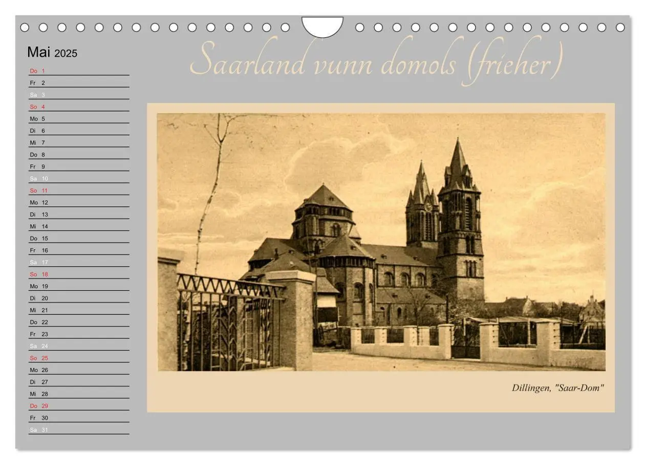 Bild: 9783435520473 | Saarland - vunn domols (frieher) (Wandkalender 2025 DIN A4 quer),...