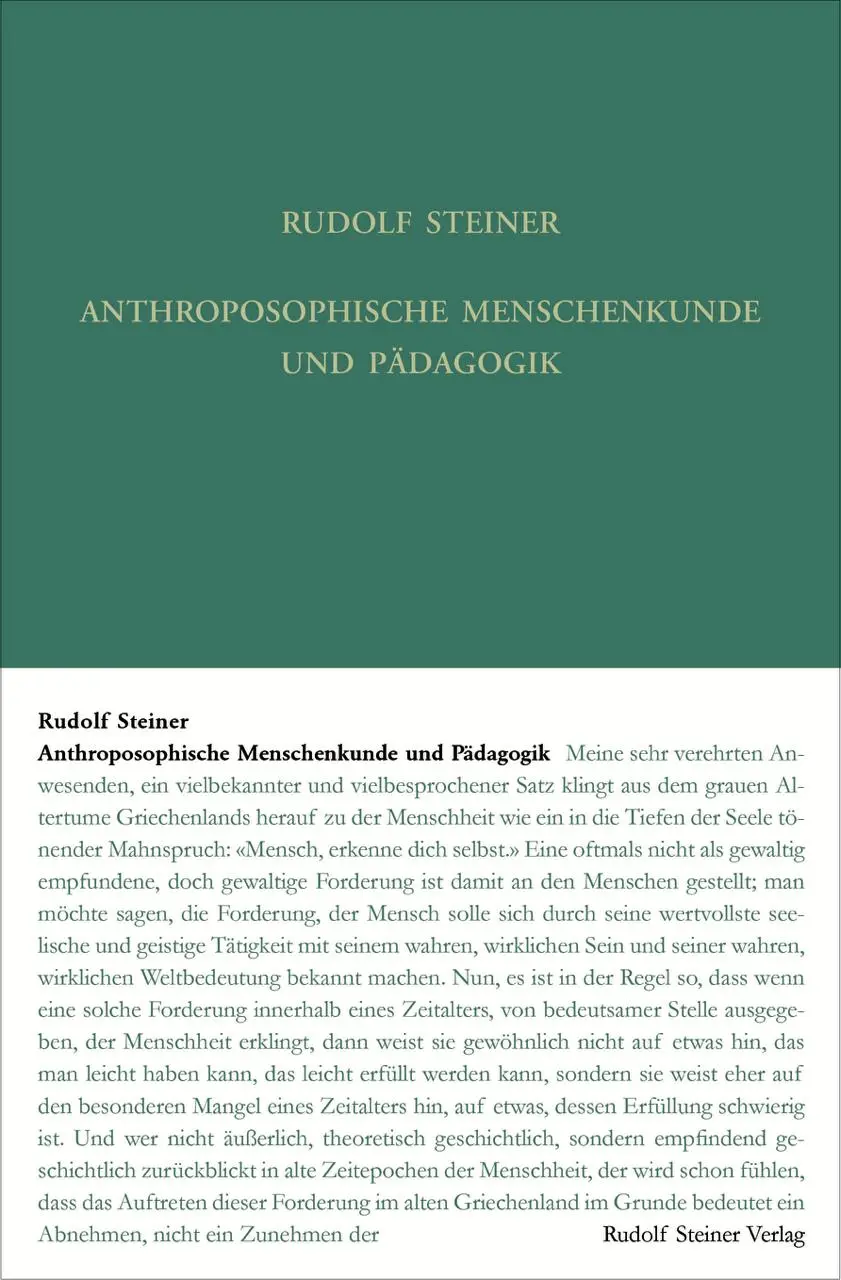 Cover: 9783727430473 | Anthroposophische Menschenkunde und Pädagogik | Rudolf Steiner | Buch