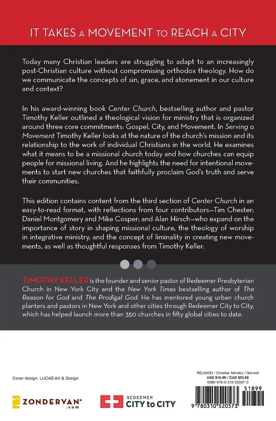 Rückseite: 9780310520573 | Serving a Movement | Timothy Keller | Taschenbuch | Paperback | 2016