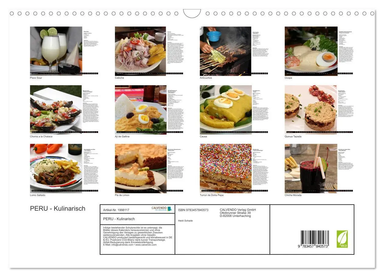 Bild: 9783457840573 | PERU - Kulinarisch (Wandkalender 2026 DIN A3 quer), CALVENDO...