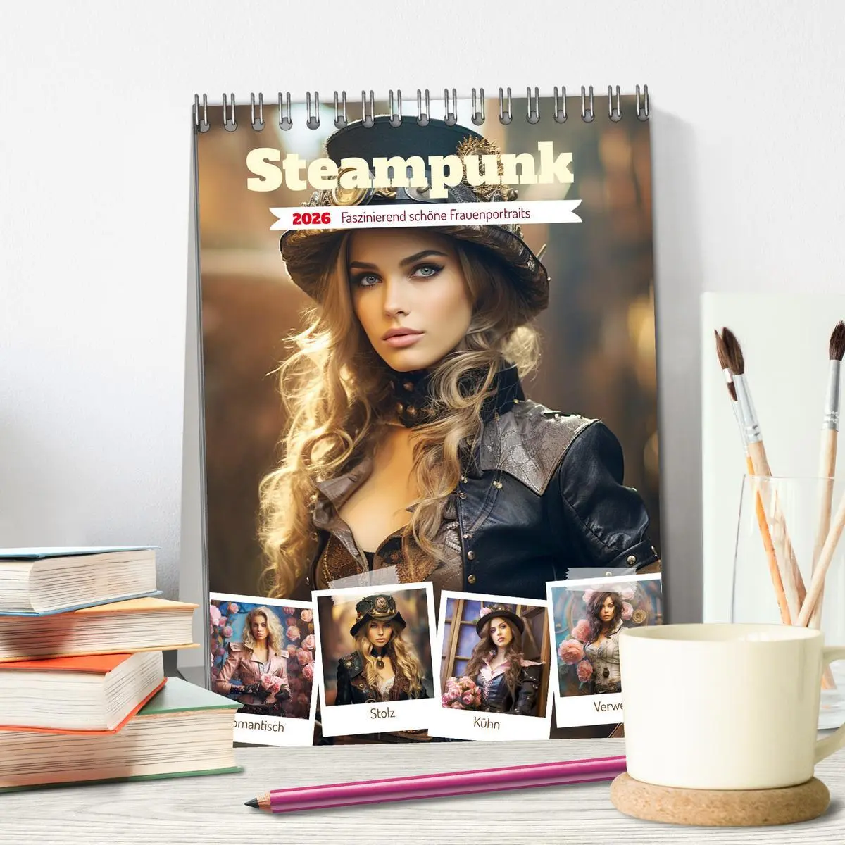 Bild: 9783516310573 | Steampunk. Faszinierend schöne Frauenportraits (Tischkalender 2026...
