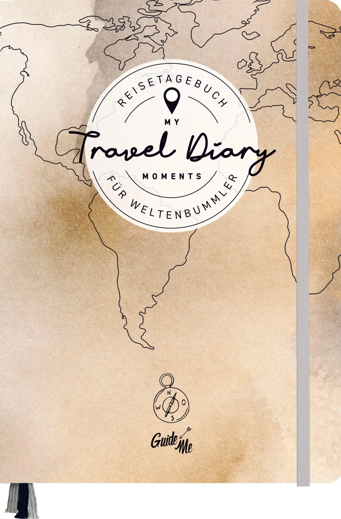 Cover: 9783828330573 | GuideMe Reisetagebuch Travel Diary "Weltkarte" | Taschenbuch | 160 S.