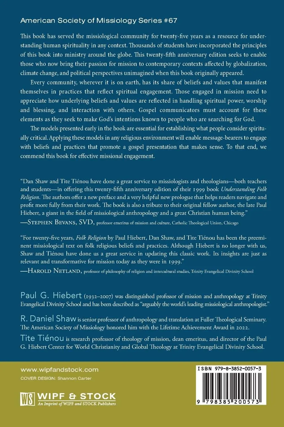 Rückseite: 9798385200573 | Understanding Folk Religion | 25th Anniversary Edition | Taschenbuch