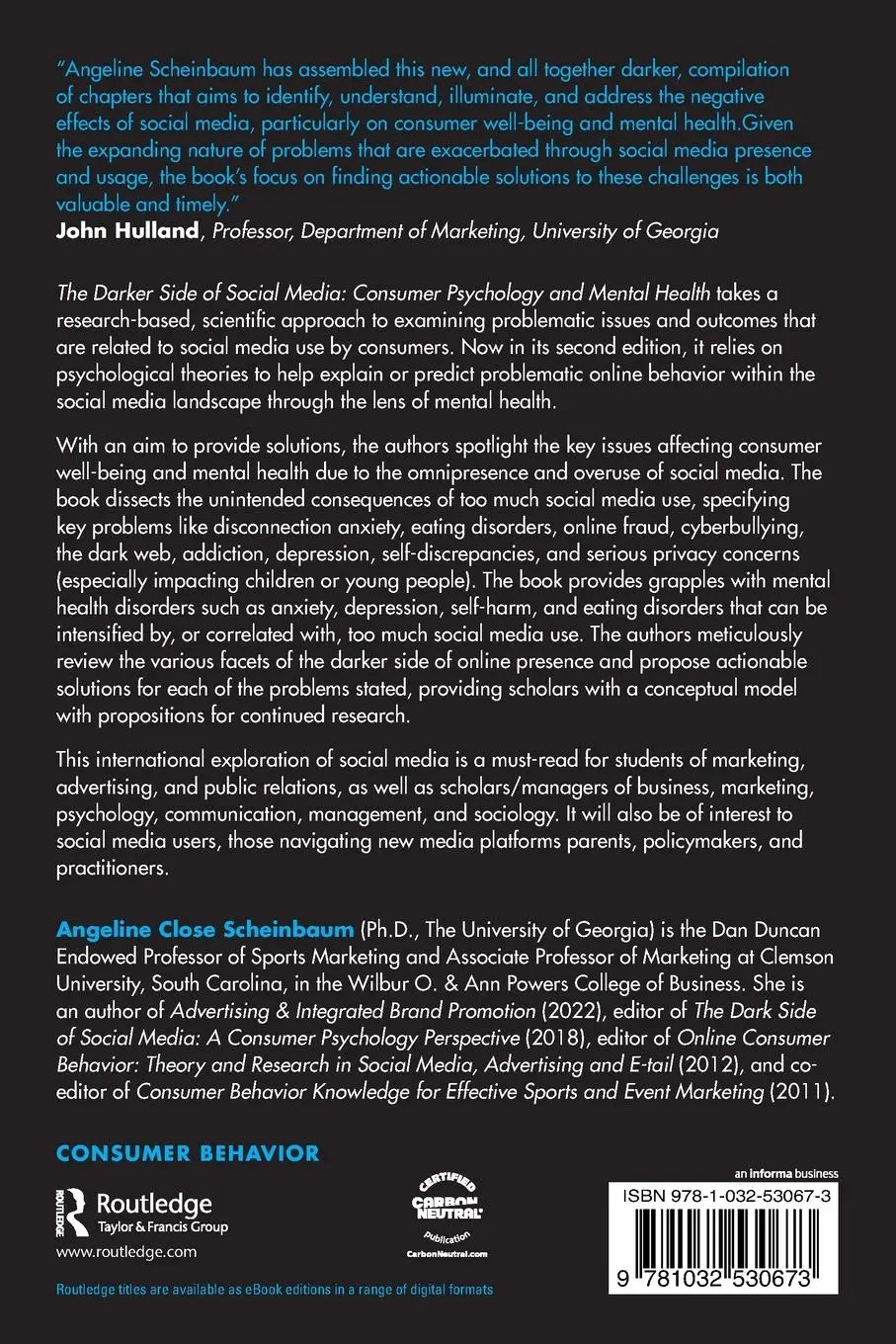 Rückseite: 9781032530673 | The Darker Side of Social Media | Angeline Close Scheinbaum | Buch