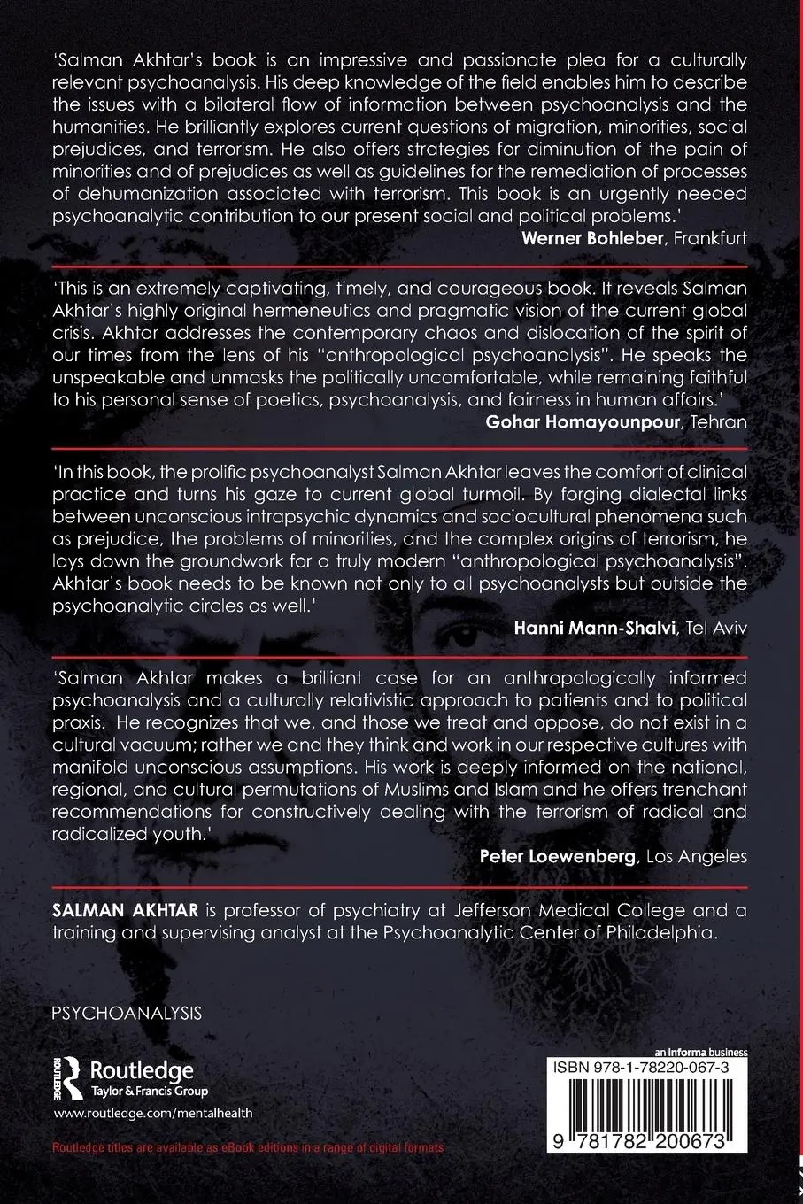 Rückseite: 9781782200673 | Mind, Culture, and Global Unrest | Psychoanalytic Reflections | Akhtar