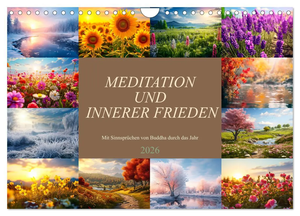 Cover: 9783457380673 | Meditation und innerer Frieden (Wandkalender 2026 DIN A4 quer),...