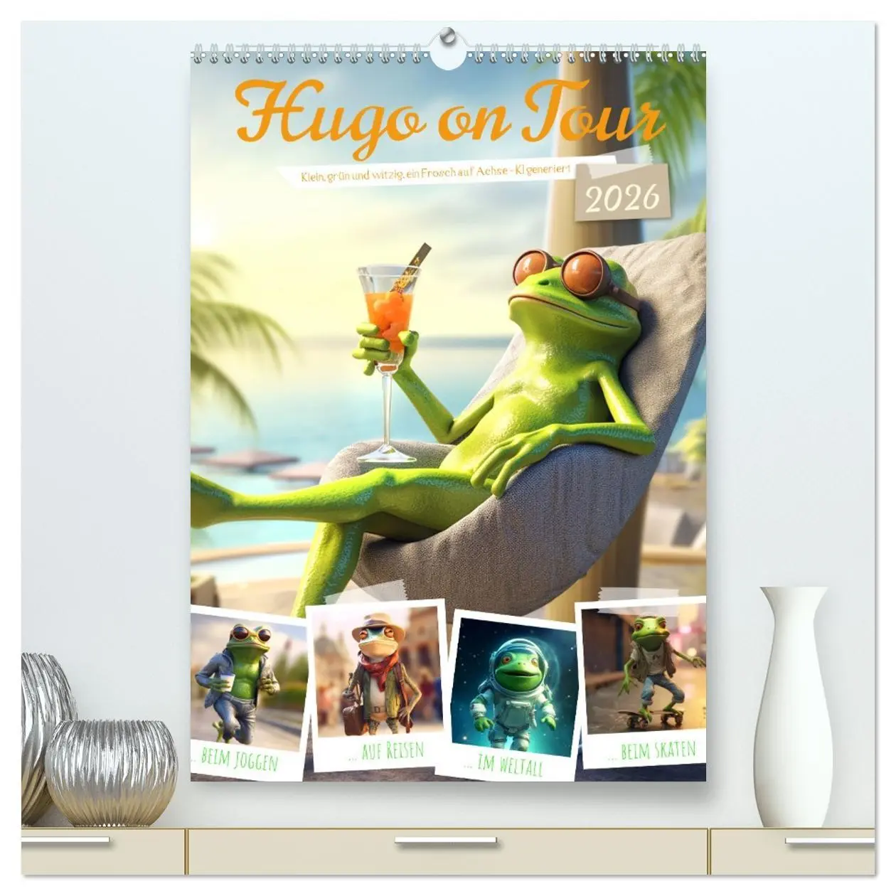 Cover: 9783516300673 | Hugo on Tour (hochwertiger Premium Wandkalender 2026 DIN A2 hoch),...